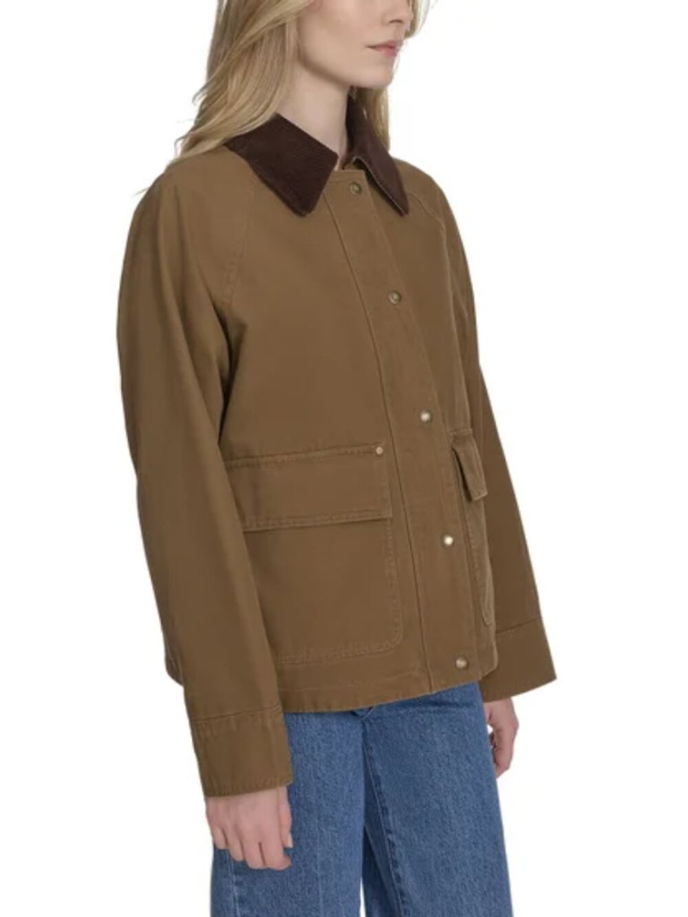 Levi’s Women’s Canvas Jacket Utility Workwear Casual Button Front Coat Tan - NWT - Picture 4 of 7